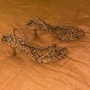 Zara snake print sandals (sz 39)